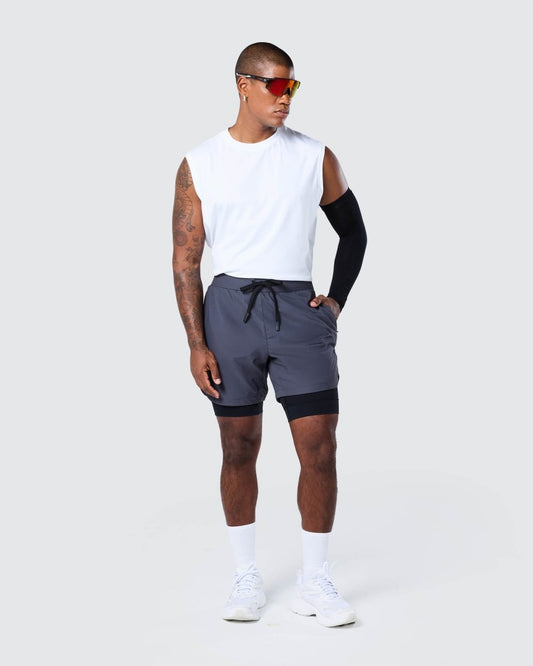 DIHAMUTIM - Surge Lined Active Shorts in Storm Grey