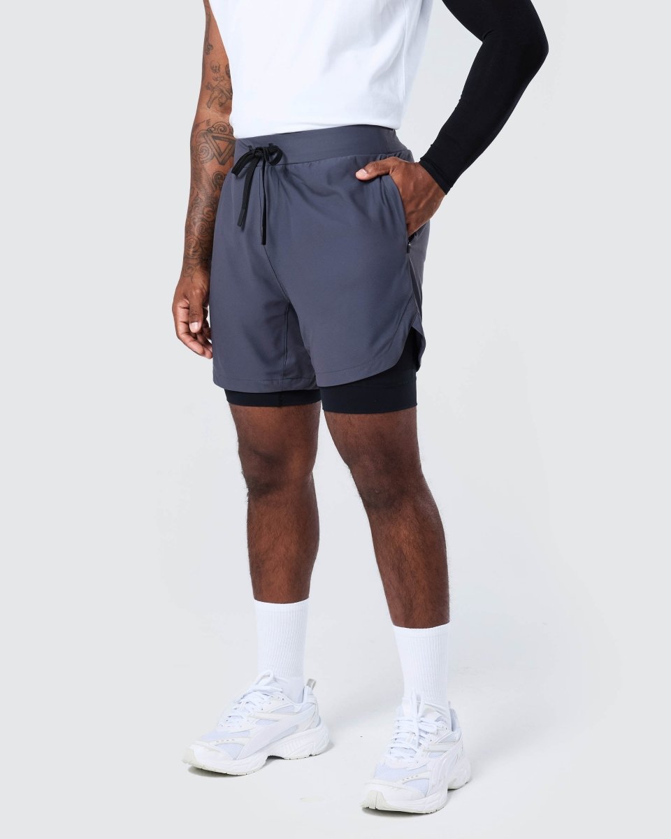 DIHAMUTIM - Surge Lined Active Shorts in Storm Grey